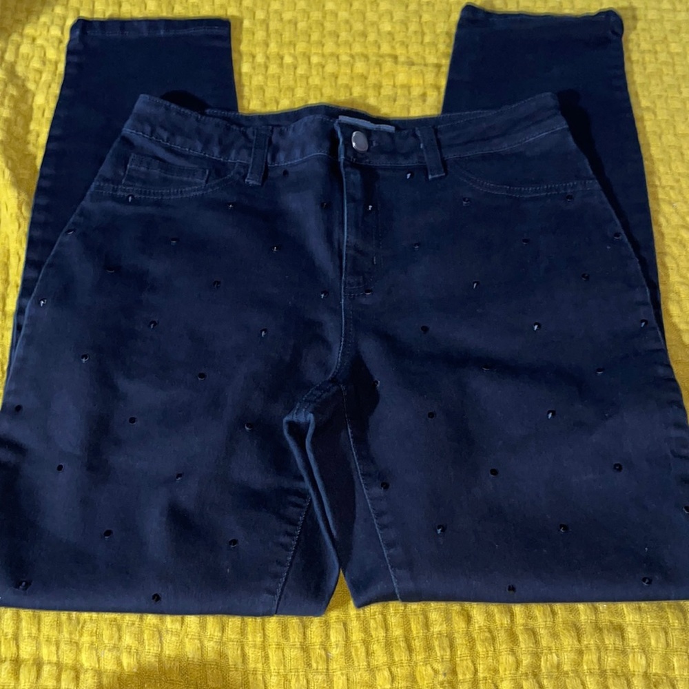 Boston Proper crystal black jeans size 6